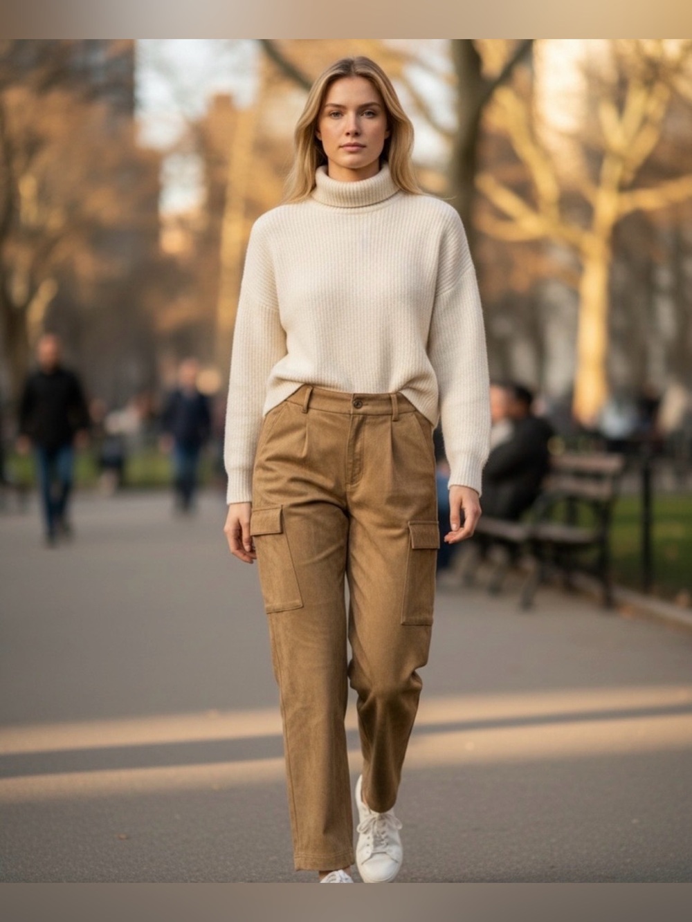 Banana Republic Tan Cargo Straight-Leg Pants